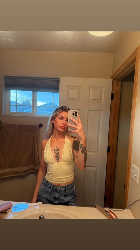 Deep Plunge Halter Top