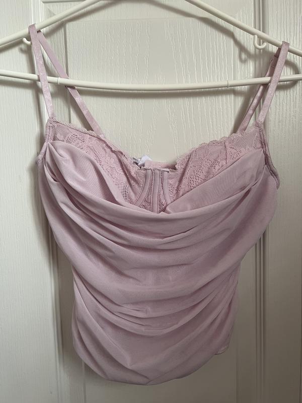 Ally Mesh Peekaboo Bustier Pink | Garage