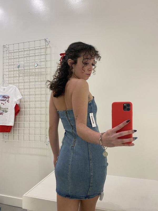 Denim Tube Dress Blue | Garage