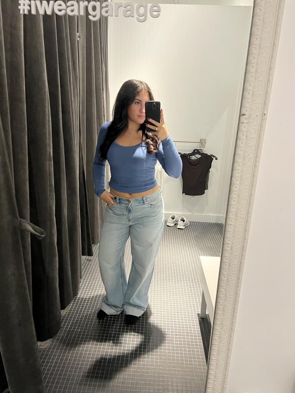 Soft Scoop Neck Long Sleeve Top