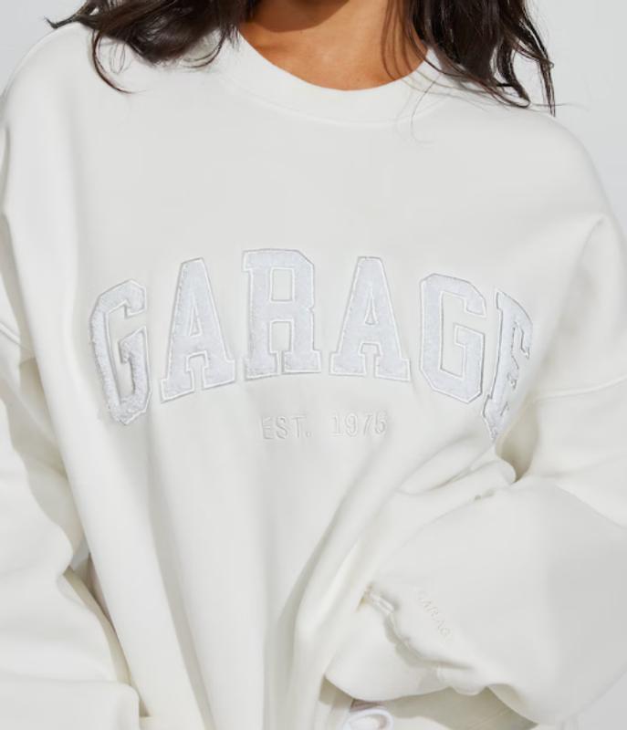 UltraFleece Crewneck Sweatshirt White | Garage