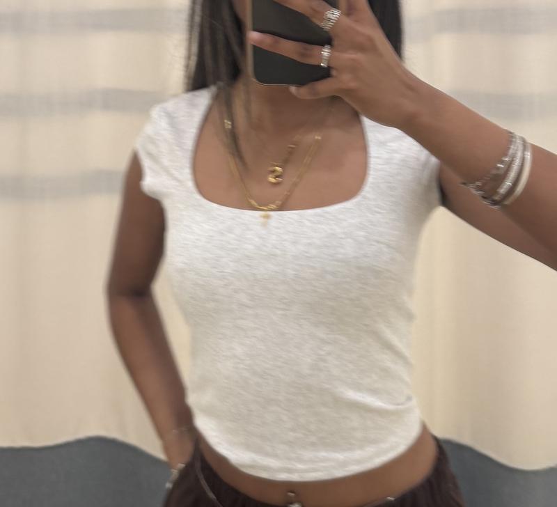 Portia Square Neckline T Shirt