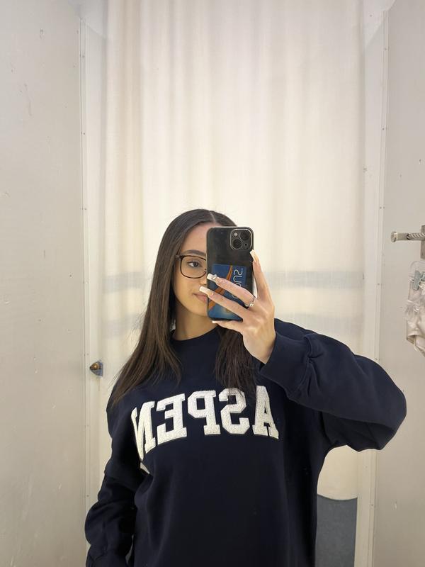 Oversized Crewneck Sweatshirt Blue