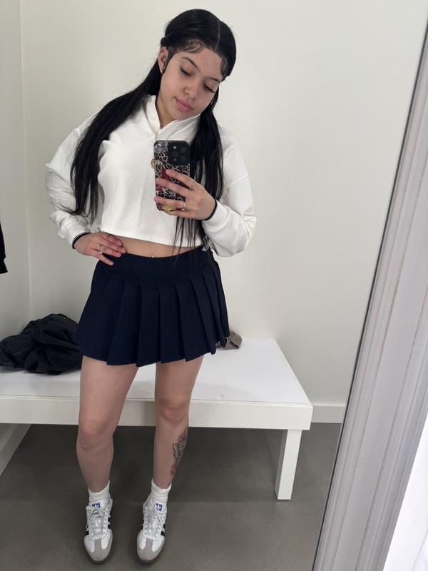 Pique Pleated Active Skort