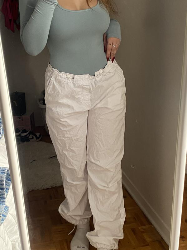 NWT Local European Parachute Pants in Ivory White