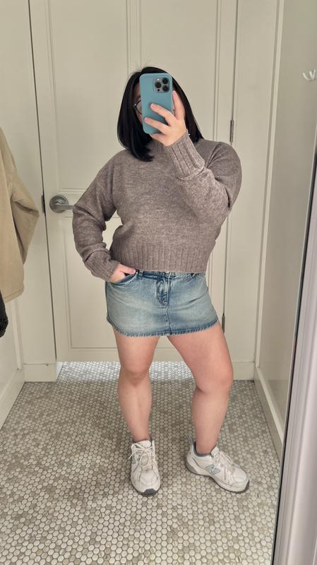 Long Sleeve Spongy Crewneck Sweater