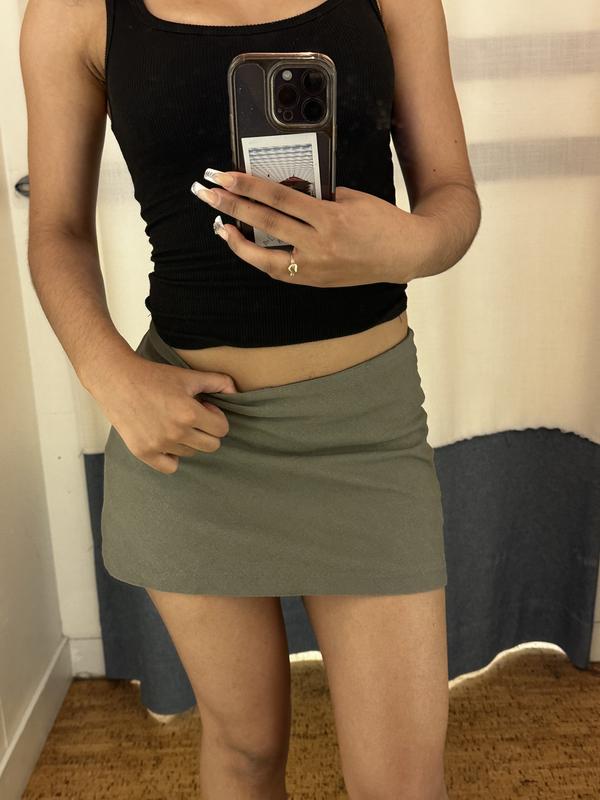 Paris A-Line Linen Micro Skort