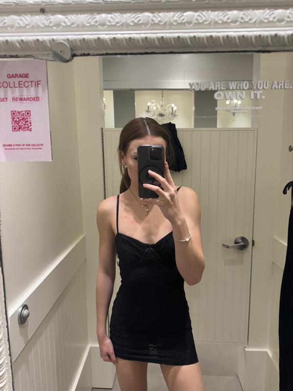 Balconette Lace Dress Black | Garage