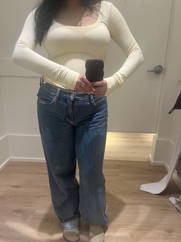Soft Scoop Neck Long Sleeve Top