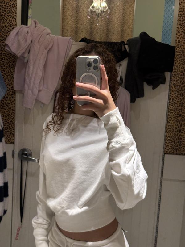 SoftTerry Rib Off Shoulder Sweater