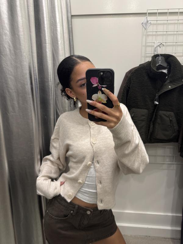 Renee Spongy Cropped Cardigan
