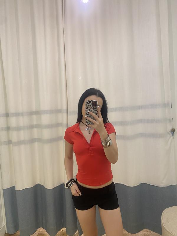 Sleek Short Sleeve Polo Top