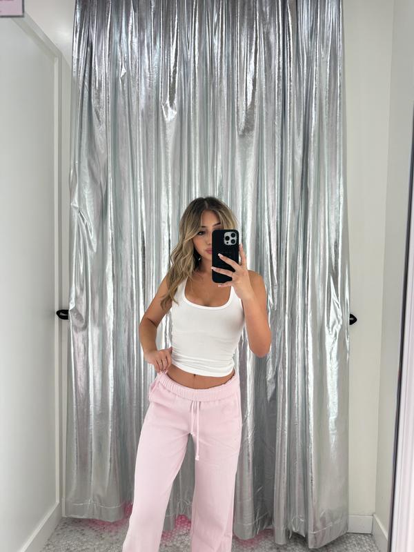 Scoop Neck Ribbed Tank Top