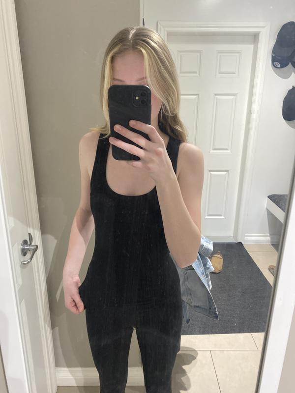 Scoop Neck Ribbed Tank Top