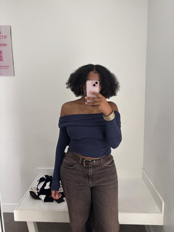 SexyCozy Off Shoulder Long Sleeve Top