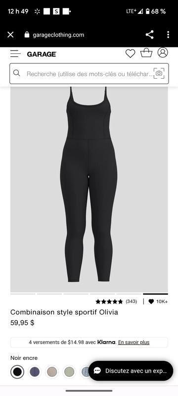 Olivia Active Jumpsuit Black