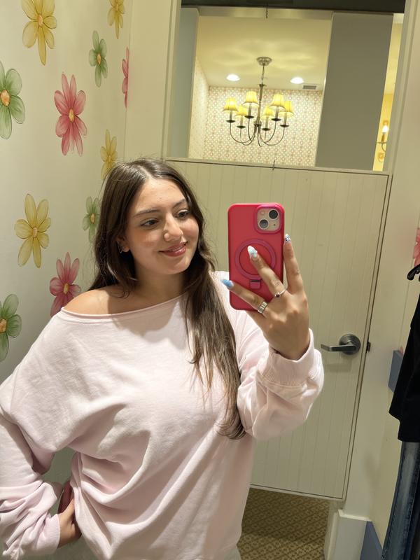 SoftTerry Off Shoulder Sweatshirt