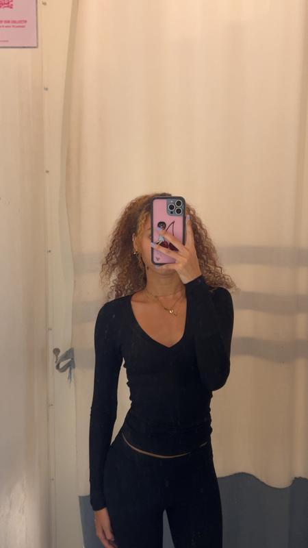 Serene Deep V-Neck Long Sleeve Top