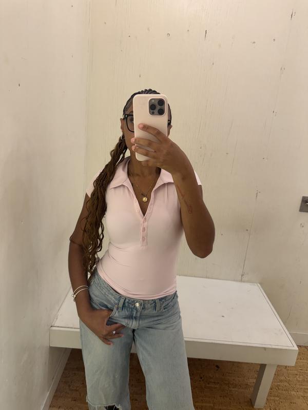 Sleek Short Sleeve Polo Top