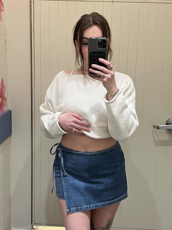 Denim Wrap Micro Skort