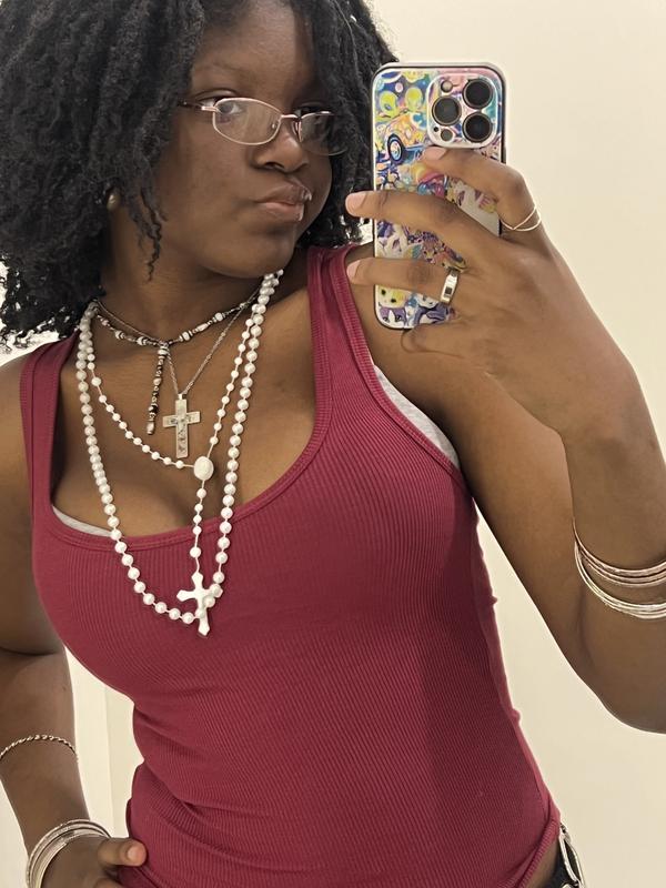 Scoop Neck Ribbed Tank Top