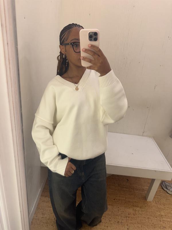 V-Neck Oversized Sweater