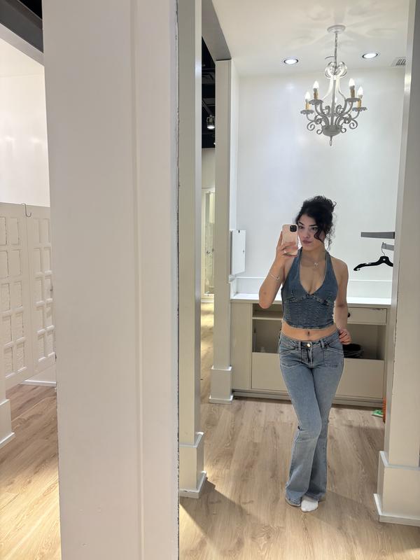 Denim Halter Top
