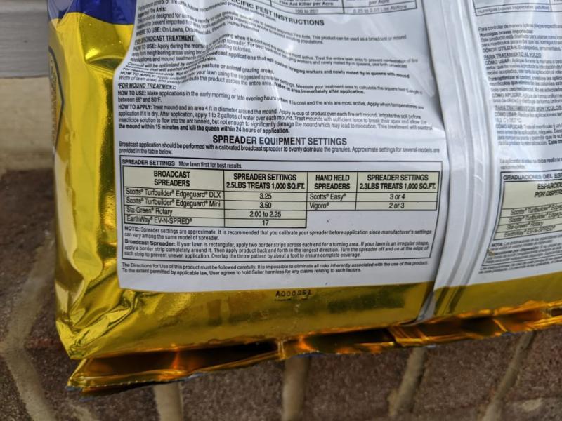 Application instructions for a spreader