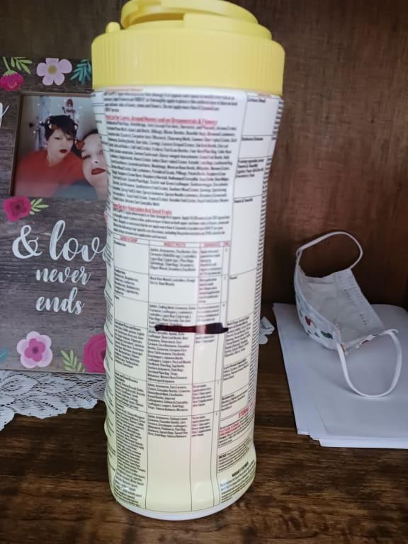 The black line is what was in container