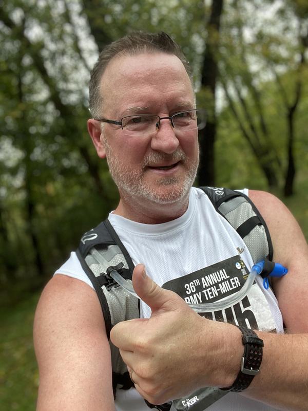 Virtual Army Ten Miler finish