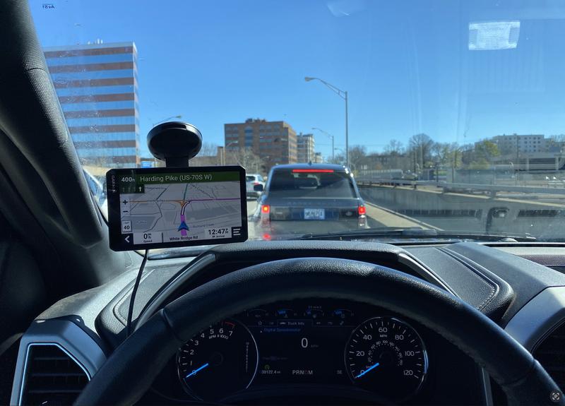 Unit and suction cup blocks view of oncoming traffic
