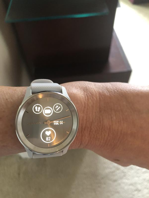 Garmin vívomove Trend, Stylish Hybrid Smartwatch, Long-Lasting Battery  Life, Dynamic Watch Hands and Touchscreen Display, Mist Gray