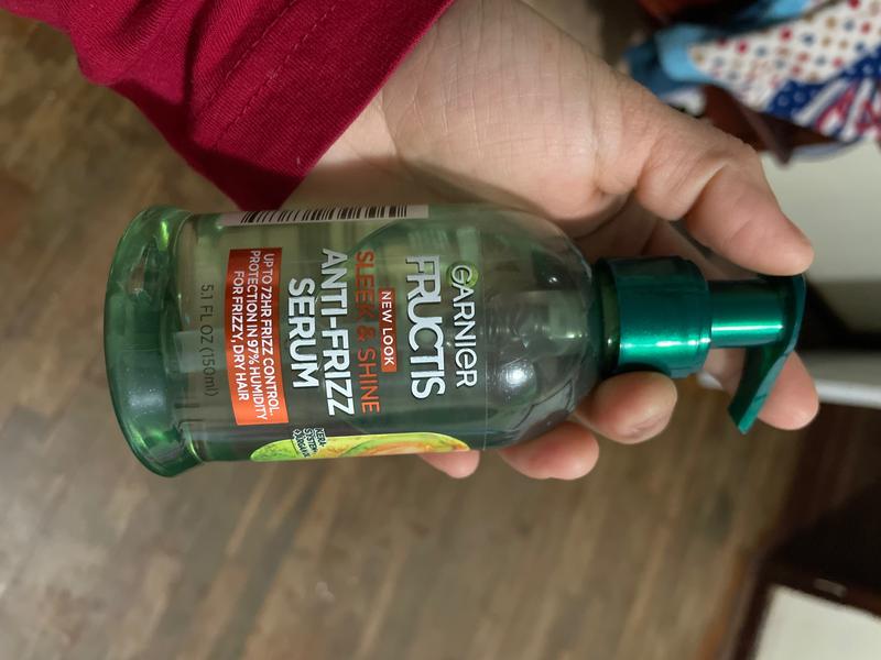 Garnier Fructis Sleek & Shine Anti-Frizz Serum for Frizzy, Dry Hair, Argan  Oil, 5.1 Fl Oz, 1 Count (Packaging May Vary)