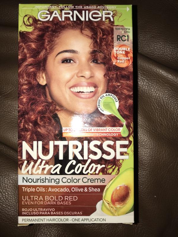 Garnier Nutrisse Ultra Color Nourishing Bold Permanent Hair Color Creme RC1 Med Copper Red