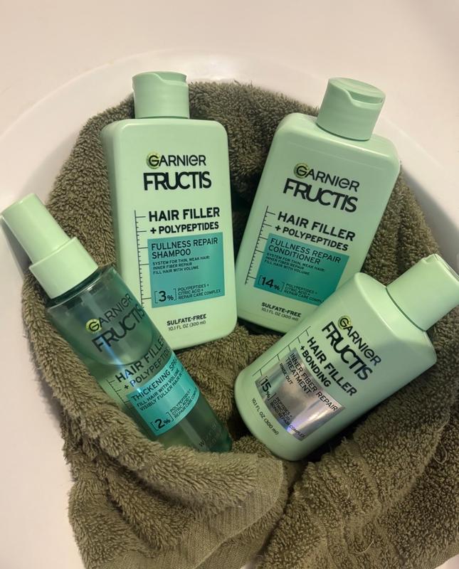 Garnier Fructis Hair Filler Fullness Repair Shampoo for Thin, Weak