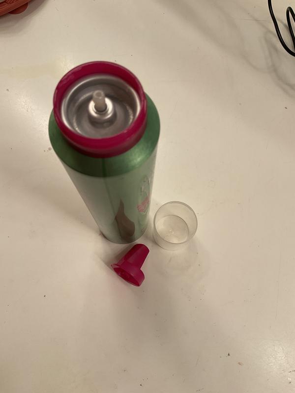 Cheap plastic dispenser lid.
