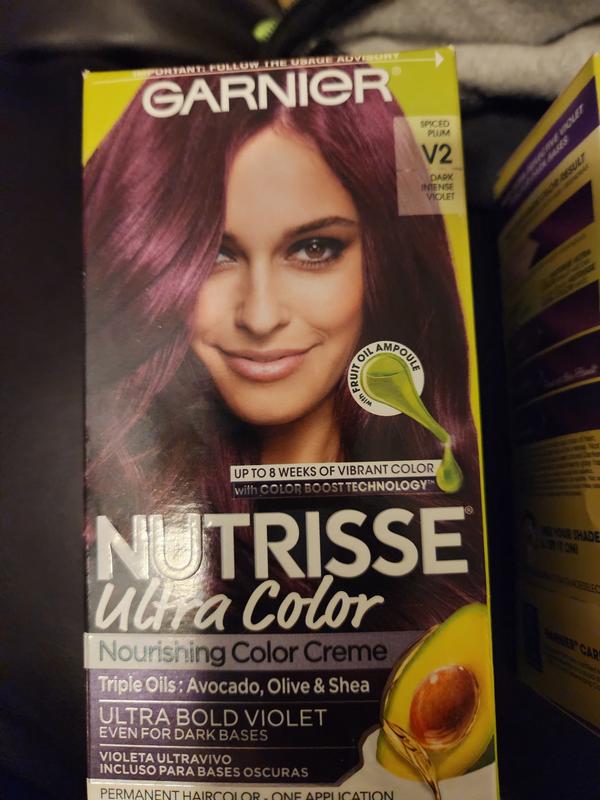 Garnier Nutrisse Ultra Color Nourishing Hair Color Creme - V2 Dark Intense  Violet, 1 ct