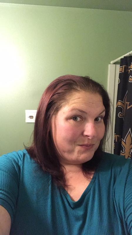 Hair styled after using Sleek and Shine shampoo and conditioner and straightened with no other hair products.