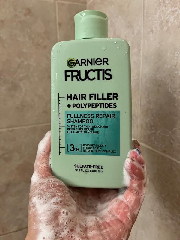 Garnier Fructis Hair Filler Fullness Repair Shampoo for Thin, Weak