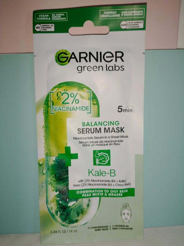 Garnier green lab kale-b serum sheet mask