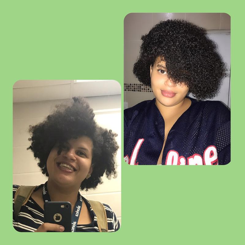 Before and after my wash and go