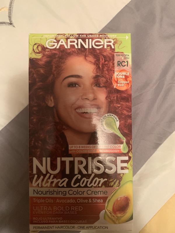 Garnier Nutrisse Ultra Color Nourishing Bold Permanent Hair Color Creme RC1 Med Copper Red