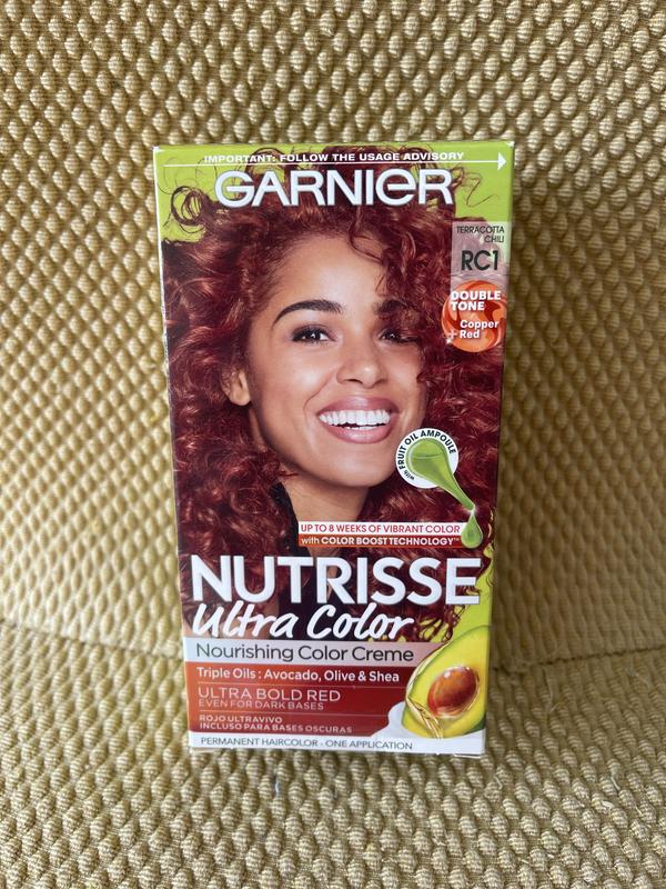 Garnier Nutrisse Nourishing Bold Permanent Hair Color Creme, Terracotta  Chili (Red Copper)