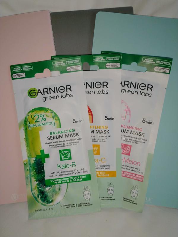 Garnier green lab sheet masks