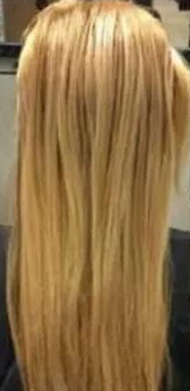 Second bleaching session, didn't lighten as much and looks very similar.