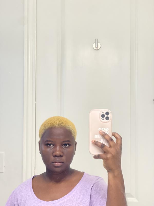 The first photo was what I was going for, and the second photo is where the dye stopped its effect. I don’t know if they’re the same, you tell me?