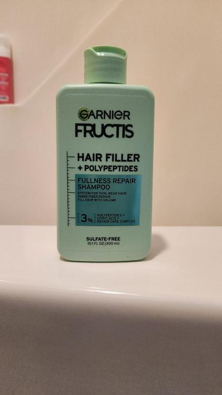 Garnier Fructis Hair Filler Fullness Repair Shampoo for Thin, Weak