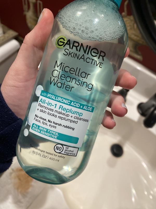 Garnier SkinActive Micellar Hyaluronic Acid Replumping Cleansing Water, 13.53  fl oz