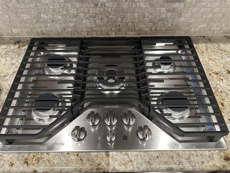 PGP9030SLSS by GE Appliances - GE Profile™ 30 Built-In Tri-Ring Gas Cooktop  with 5 Burners and Included Extra-Large Integrated Griddle