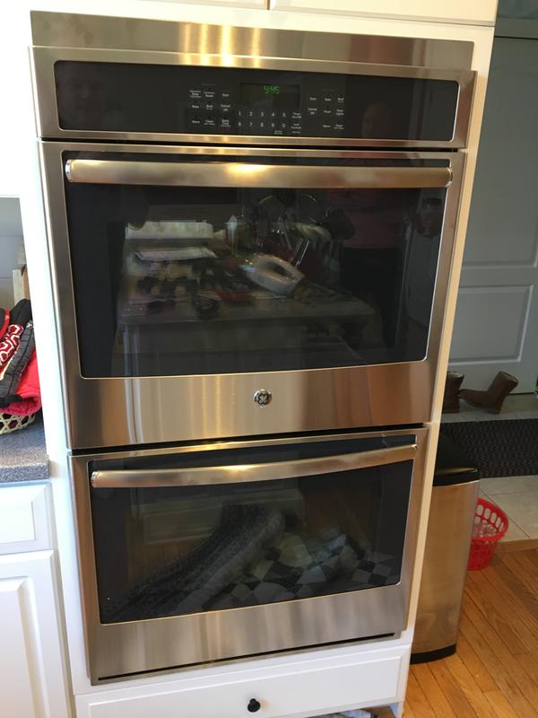 GE Appliances JTD5000DNBB 30" BuiltIn Convection Double Wall Oven Black